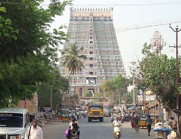 The Ranganathaswamy temple in Srirangam