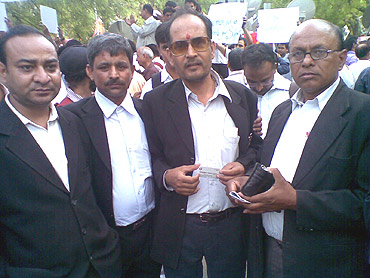 A group  of lawyers from Karkardooma Court