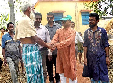 Mukherjee meets a village elder