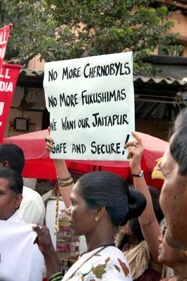 A protest march against the proposed Jaitapur nuclear power plant in Mumbai