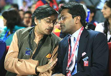 Tharoor speaks to former IPL chief Lalit Modi in happier times
