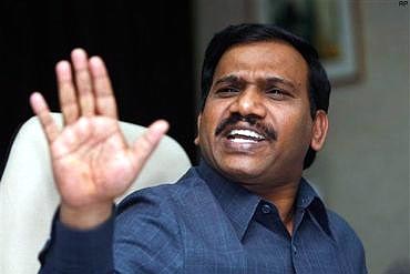 Former Telecom Minister A Raja, currently lodged in Tihar jail over the massive 2G spectrum allocation scam