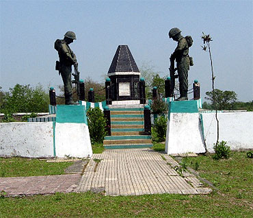 The Indo-Bangladesh border post, Seema Chowki, at Khalpara