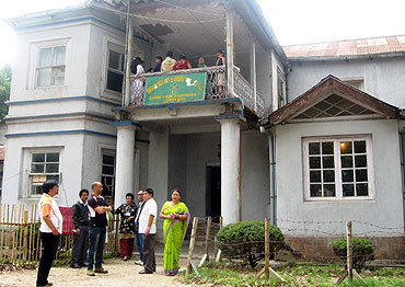 A poll booth at Darjeeling