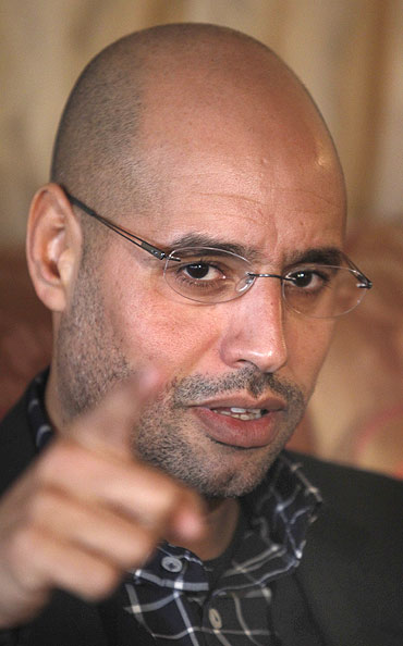 Libyan leader Muammar Gaddafi's most prominent son, Saif al-Islam
