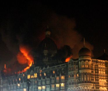 The Taj Mahal hotel in Mumbai during the 26 November, 2008 attack