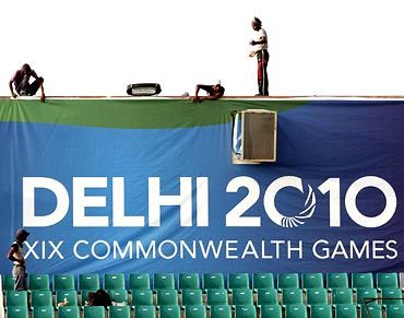File picture of CWG preparations in New Delhi