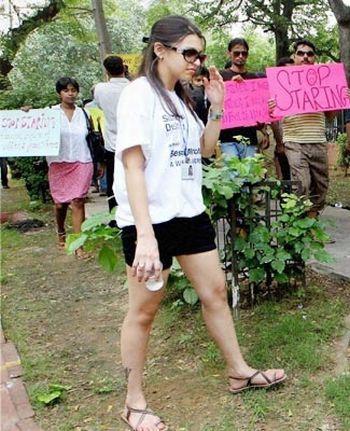 Image from the slut walk organised in Delhi