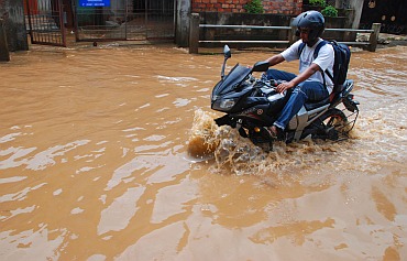 Roads including R G Baruah Road, A T Road, Hangerabari Road, Japorigog-Nayanpur Road, F C Road are still flooded