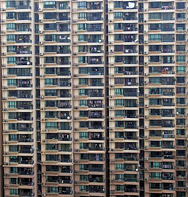 A view of a residential building in Shanghai