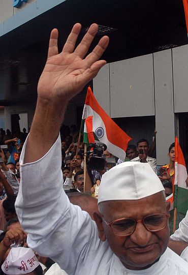 Anna Hazare in Mumbai