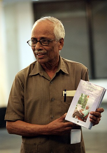 B M Kutty with his book