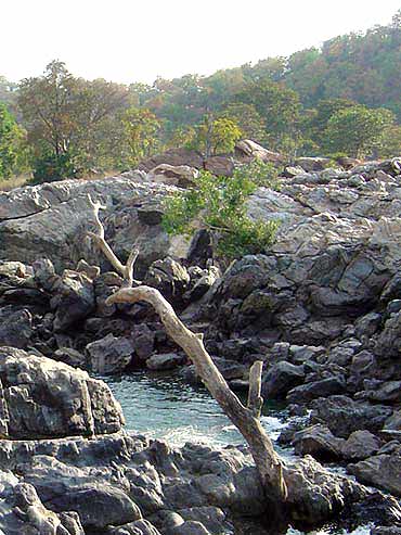 Mekedatu, where the Kaveri and Arkavati rivers merge in Karnataka