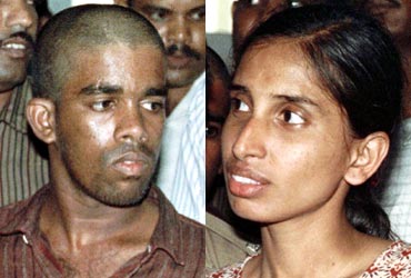 The apex court had confirmed the death sentence of Murugan (left), Santhan and Perarivalan while commuting Nalini's (right) sentence to life imprisonment.