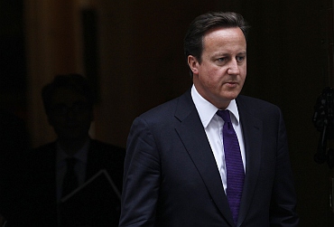 Britain's Prime Minister David Cameron leaves 10 Downing Street in London