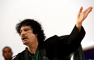 Libya's Colonel Muammar Gaddafi