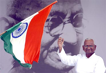 Anna Hazare at Ramlila Maidan