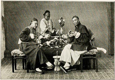 Wealthy 19th century Chinese opium smokers