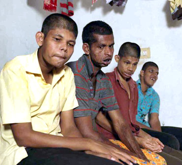 Brothers Abdul Rahaman, 27, Abdhul Hameeneb, 34, Abdul Kadhar, 20 and Ahmad Kabir, 25, all endosulfan victims
