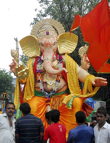 Lord Ganesh in back