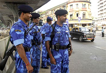 The RAF deployed at Lalbaugh, Mumbai