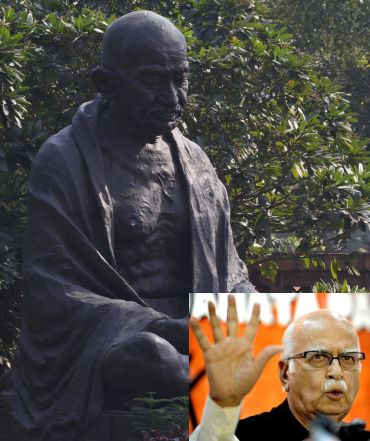 Advani leads BJP protest against Gujarat Lokayukta