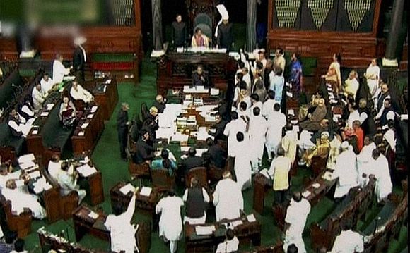 Video grab of the ruckus in Parliament.