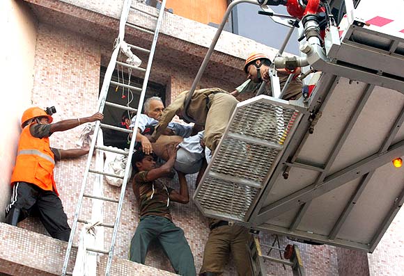 A file photo of rescue work at Kolkata's AMRI hospital.