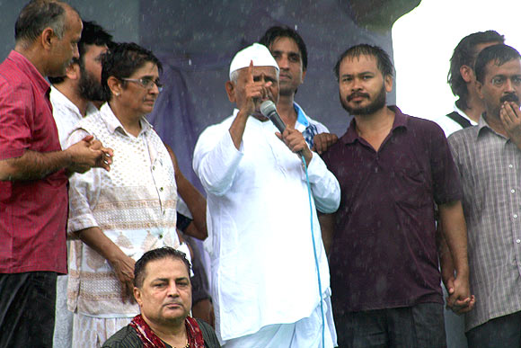 Team Anna with his supporters