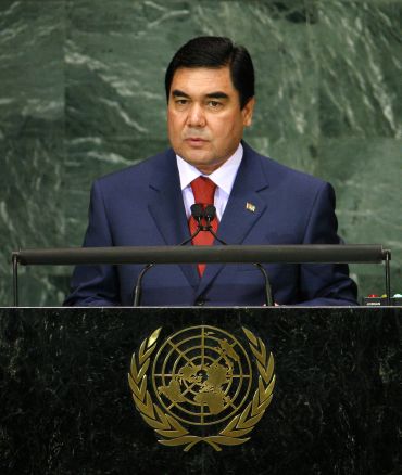 Turkmenistan's President Berdimuhamedov addresses the Millennium Development Goals Summit at United Nations headquarters in New York