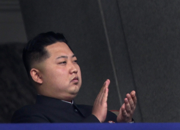 Kim Jong-un, the youngest son of North Korean leader Kim Jong-il, applauds during a military parade in Pyongyang