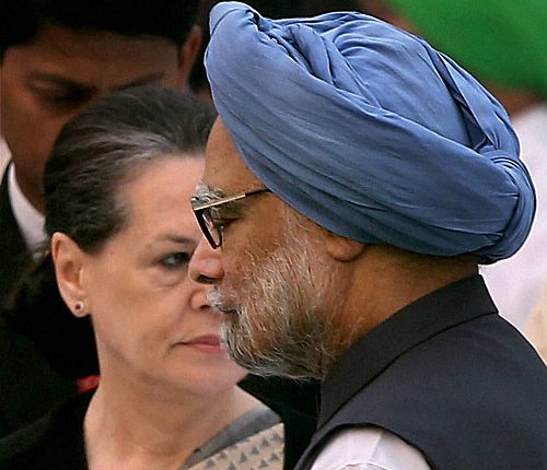 Sonia Gandhi with Dr Singh