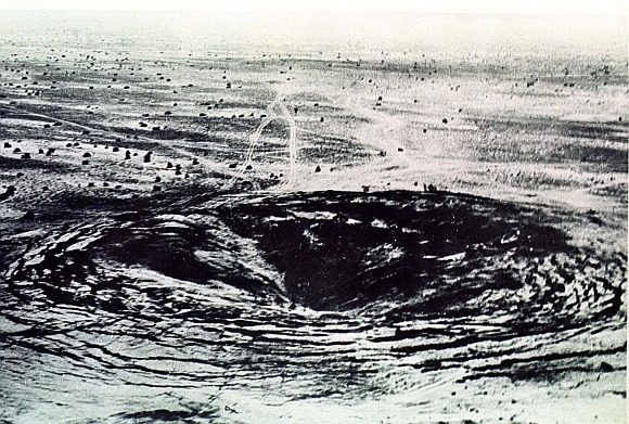 The scene of India's first underground nuclear explosion conducted in Pokharan in Rajasthan is shown in this 18 May 1974 file photo.