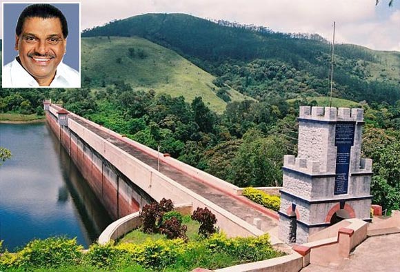 The Mullaperiyar dam and (inset) Thiruvanchur Radhakrishnan