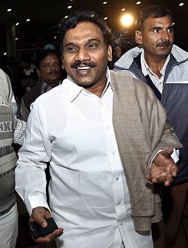 Former telecommunications minister Andimuthu Raja was arrested by the CBI on Wednesday