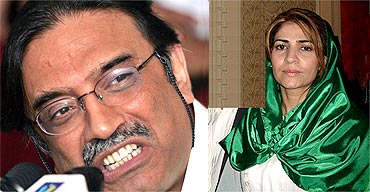 Pakistan President Asif Ali Zardari and his alleged wife Tanveer Zamani