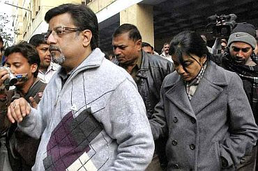 Aarushi's father Rajesh Talwar with wife Nupur