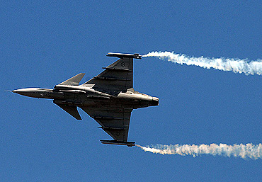 Gripen makes a fly-by