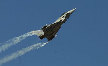 A Eurofighter in action