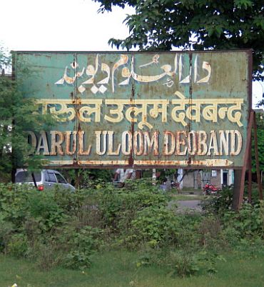 A signboard of the Darul Uloom
