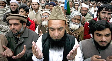 An anti-government protest by supporters of Jamaat-e-Islami in Peshawar