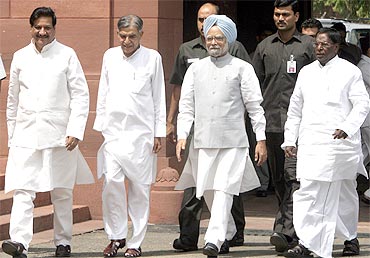 Prithviraj Chavan with Prime Minister Manmohan Singh