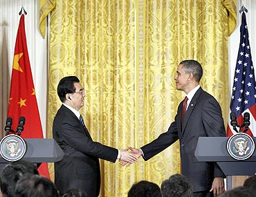 US President Barack Obama and Chinese President Hu Jintao