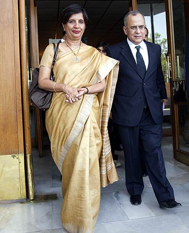Foreign Secretary Nirupama Rao and her Pakistani counterpart Salman Bashir meet in Bhutan earlier this month