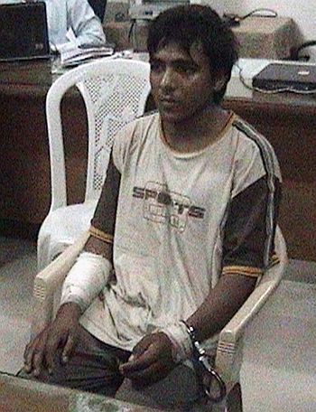 Ajmal Kasab at the special trial court