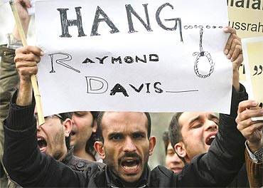 A Jamaat-e-Islami protest rally against Raymond Davis in Lahore