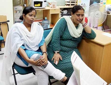 A file photograph of Dr Binayak Sen's wife Ilina and daughter Pranhita