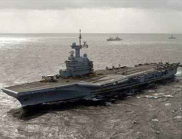 File photo of French aircraft carrier Charles De Gaulle