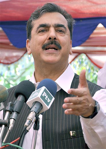 Pakistan's Prime Minister Yusuf Raza Gilani