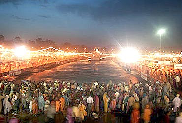 An image from Kumbh Mela in Haridwar